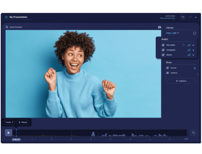 Edit audio from part or all of a video edit sections of audio or entire tracks