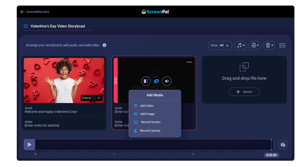 video storyboard