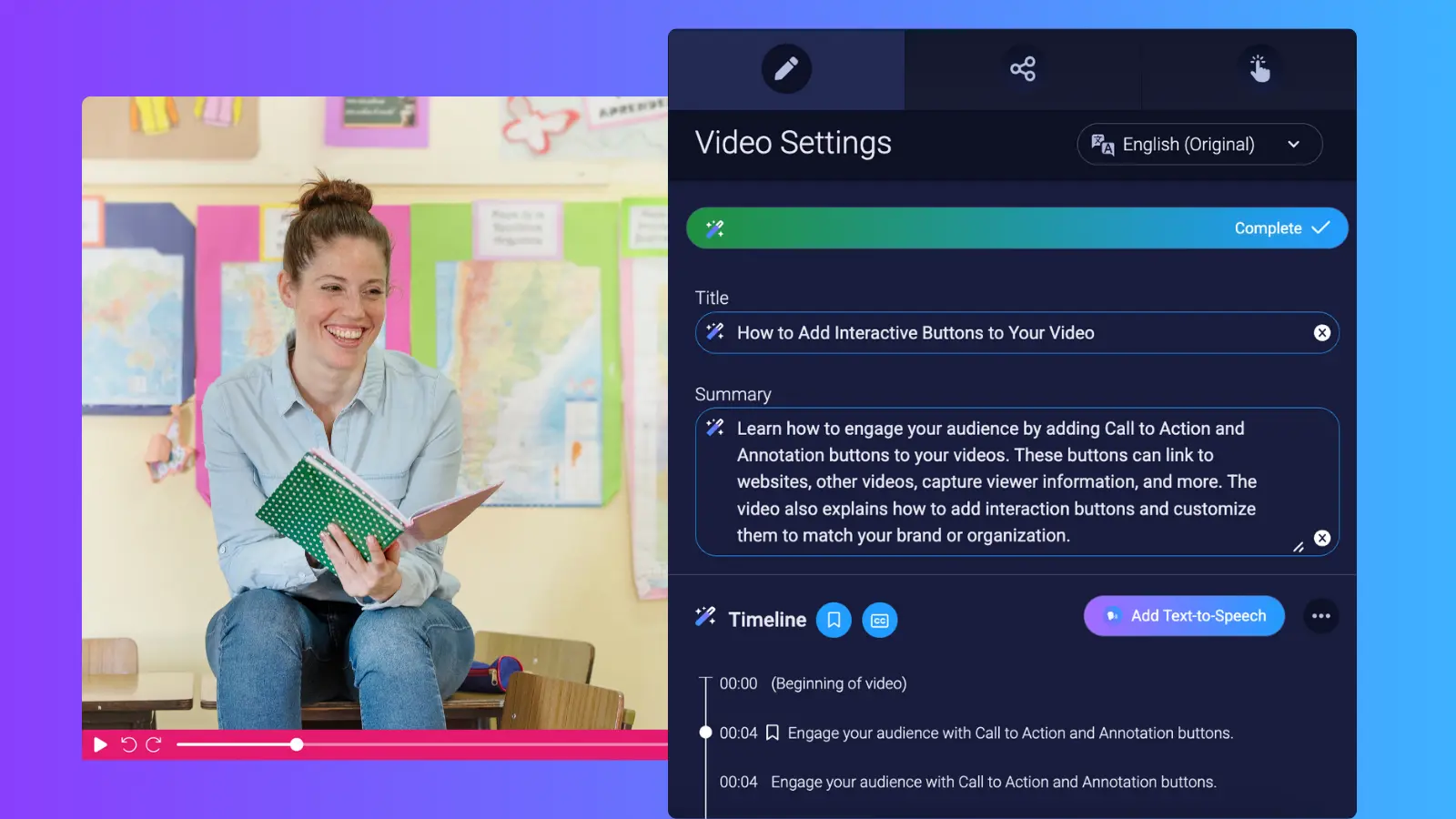 use AI to transcribe and caption videos with one click