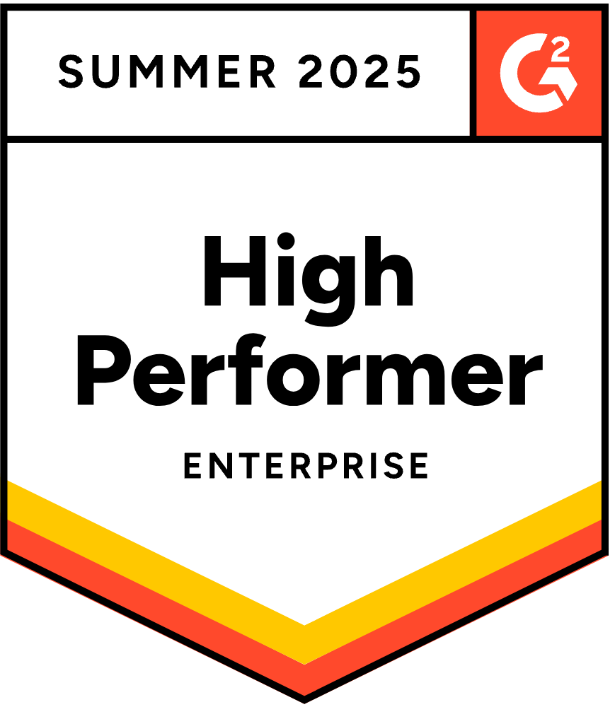 G2 badge for High Performer Enterprise