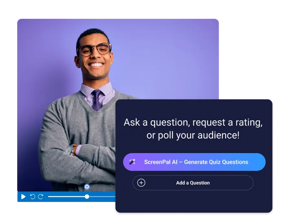 video interactivity with AI quizzes