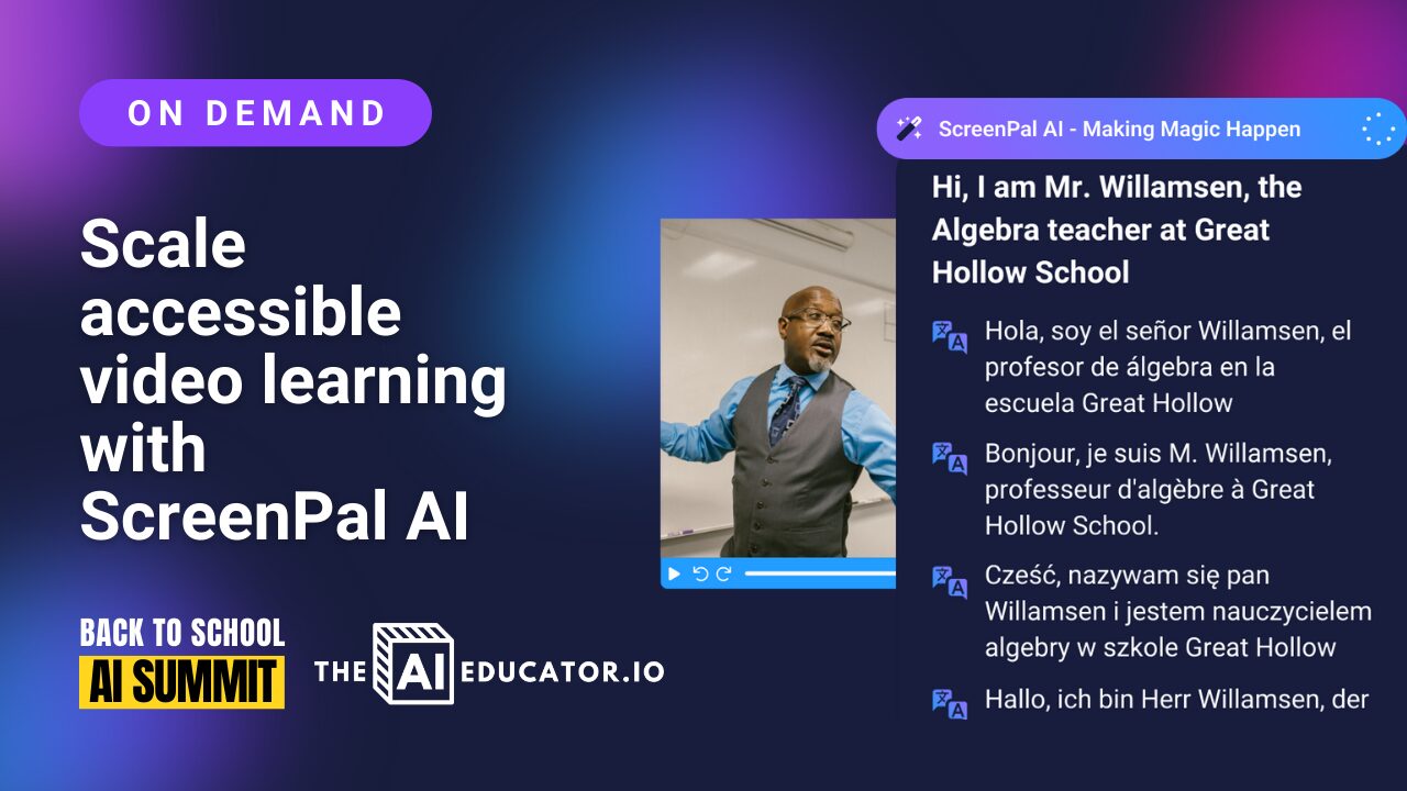 Scale accessible video learning with ScreenPal