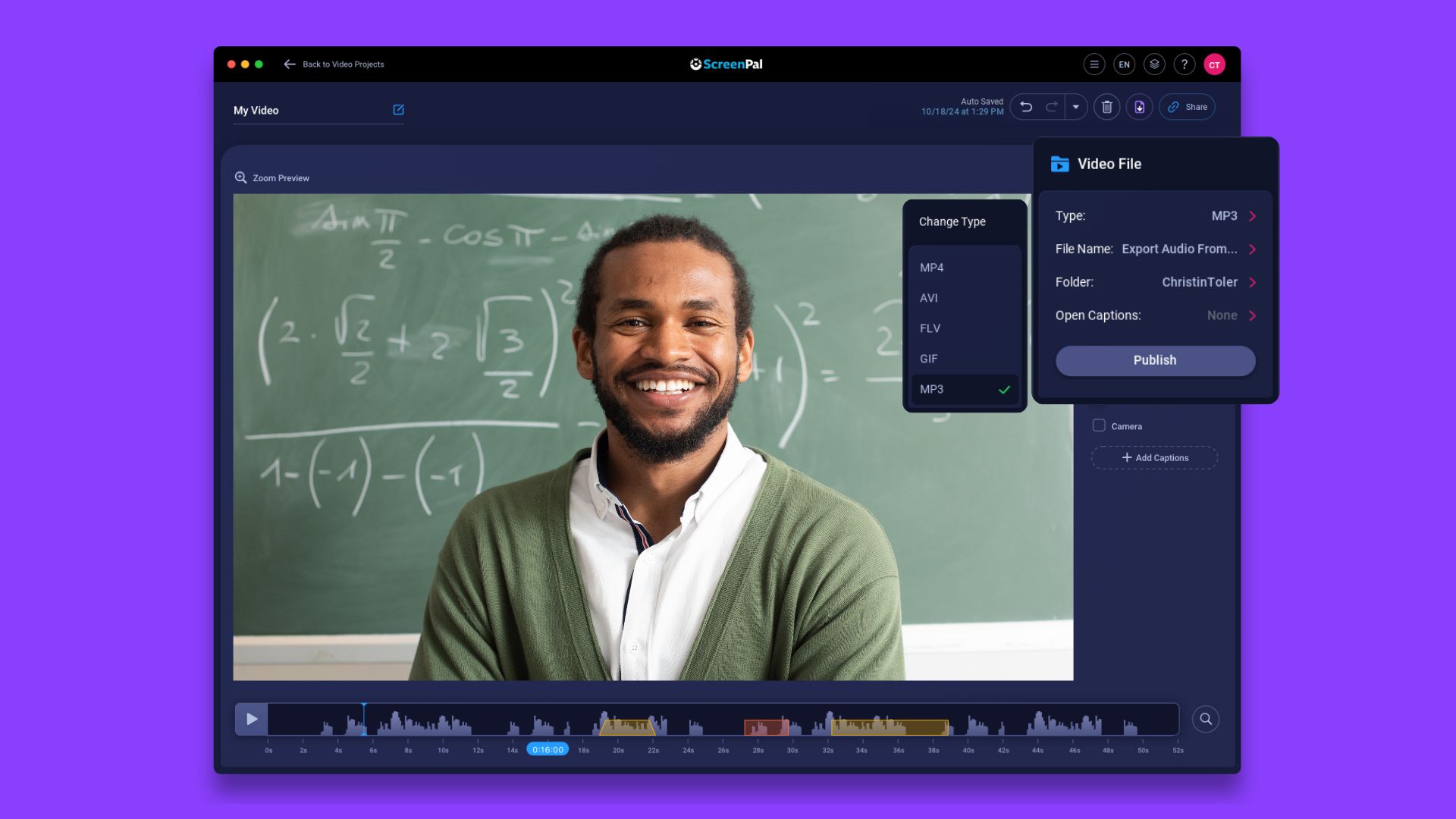 Export Audio from a Video