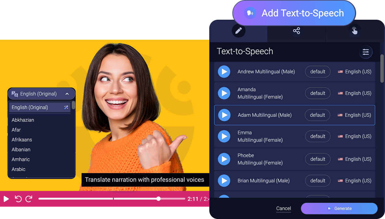 convert text to speech with ai to reach a global audience