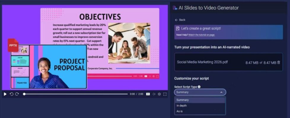 Slides to video with ScreenPal AI: from static to stunning