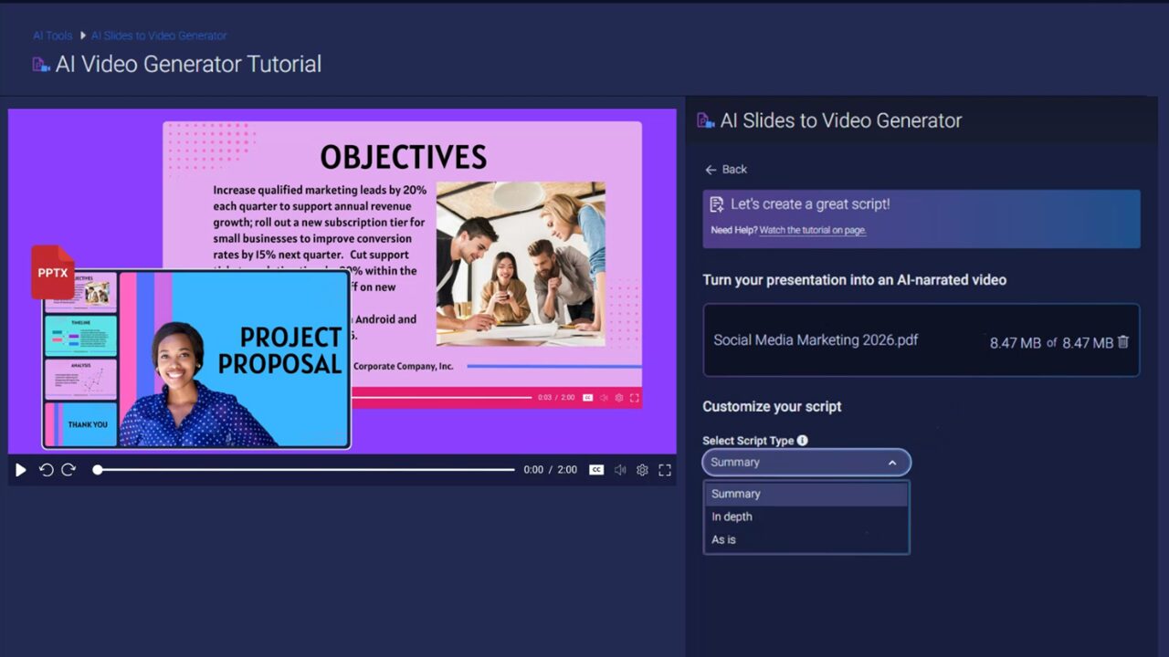 Slides to video with ScreenPal AI: from static to stunning Slides to video with ScreenPal AI: from static to stunning
