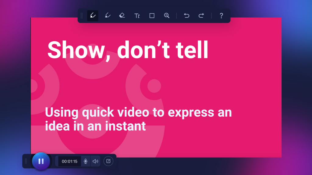 ScreenPal drawing and recording tools demonstrate how educators can make screen time more meaningful by using quick video to show and explain ideas.