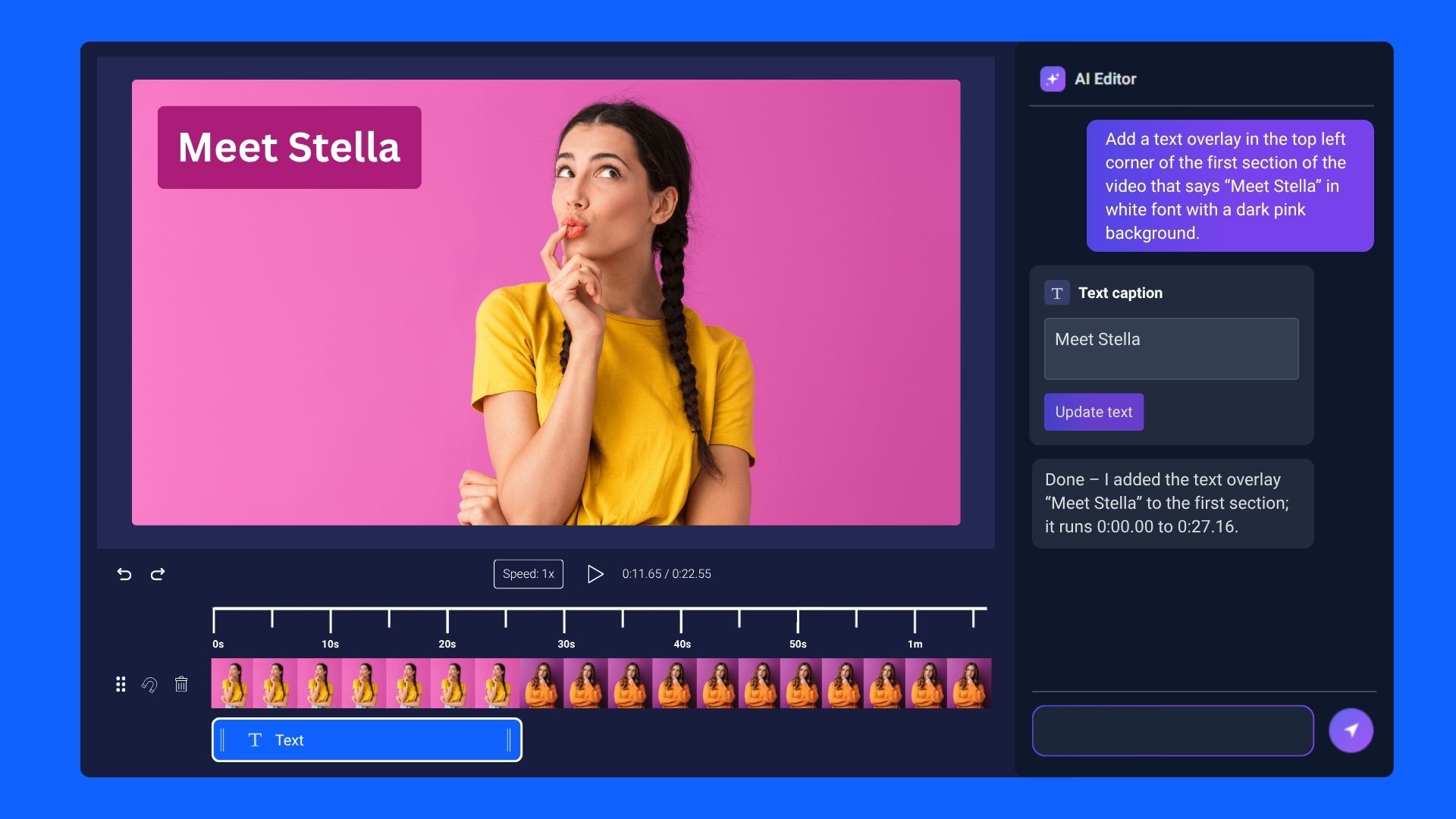 Use the AI Video Editor