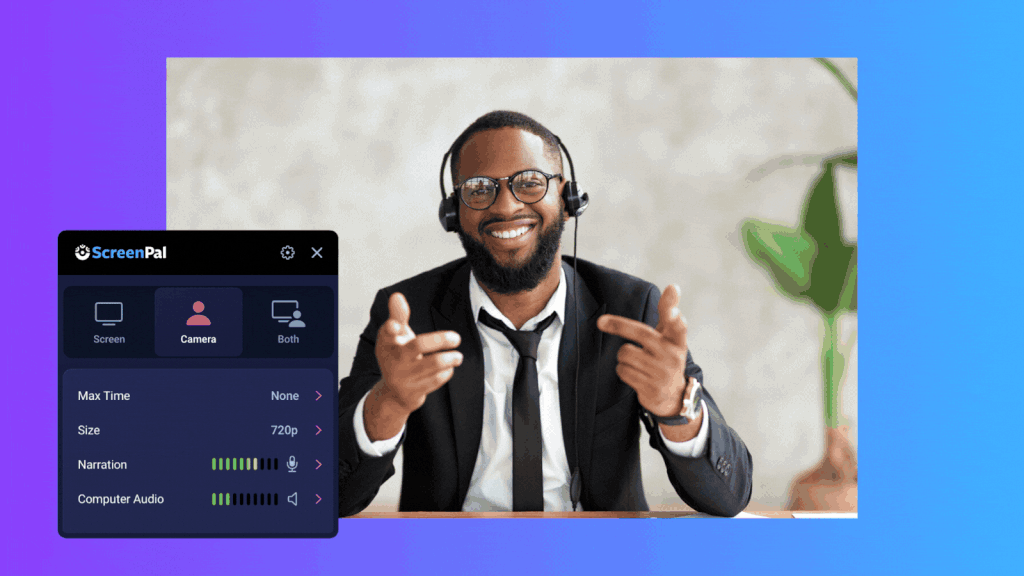 1. A professional recording with ScreenPal, representing twenty years of making screen and camera recording approachable.